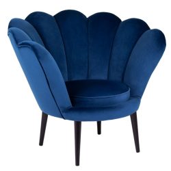 10-ANGOLIA loungestol i blå velour