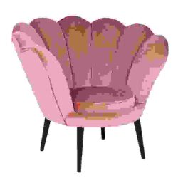10-ANGOLIA loungestol i rosa velour