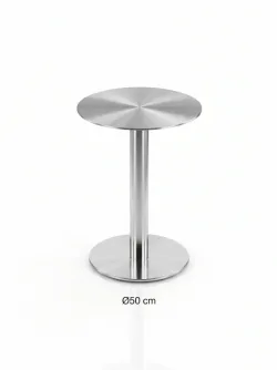 Exclusive bordplade i børstet rustfri stål Ø50 cm Exclusive bordplade i børstet rustfri stål Ø50 cm